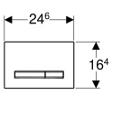 GEBERIT SIGMA 50 PRZYCISK SPŁUKUJĄCY CHROM SZCZOTK. UP320 - 115.788.GH.2