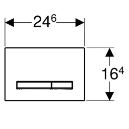 GEBERIT SIGMA 50 PRZYCISK SPŁUKUJĄCY CHROM SZCZOTK. UP320 - 115.788.GH.2