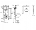 Grohe Rapid SL 3w1, Stelaż do WC podtynkowy z przyciskiem Nova Cosmopolitan S i kątownikami, 39581000