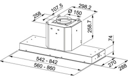 FRANKE Studio Okap Do Zabudowy Mythos FMY 608 BI BK 110.0456.723