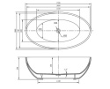 MASSI WANNA WOLNOSTOJĄCA WIDE 175X100 MSWA-6834