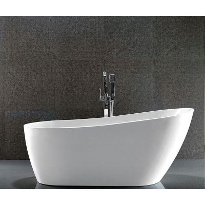 Massi Bellis wanna wolnostojąca 150x75 cm owalna z przelewem biała MSWA-6522150P Massi Bellis wanna wolnostojąca 150x75 cm owalna z przelewem biała MSWA-6522150P