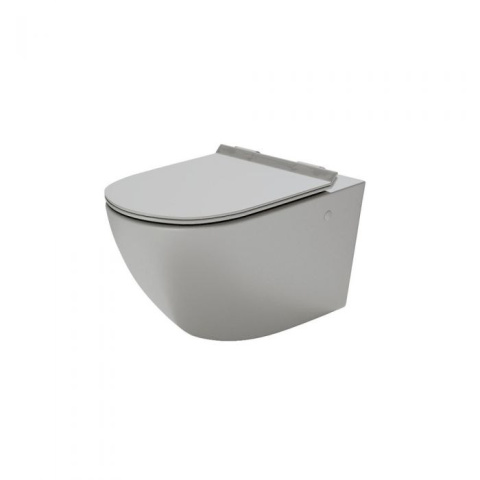 Massi Decos Muszla podwieszana bezkołnierzowa Grey matt+deska MSM-3673RIMSLIM-MG Massi Decos Muszla podwieszana bezkołnierzowa Grey matt+deska MSM-3673RIMSLIM-MG