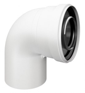 RICOM Kolano koncentryczne 90° PP (80/125) PP80/125B90 RICOM Kolano koncentryczne 90° PP (80/125) PP80/125B90