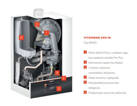 Viessmann Vitodens 200-W Gazowy kocioł kondensacyjny 11kW Z020133 Viessmann Vitodens 200-W Gazowy kocioł kondensacyjny 11kW Z020133