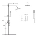 Besco DECCO / ILLUSION Zestaw prysznicowy I chrom BP-DII-CH