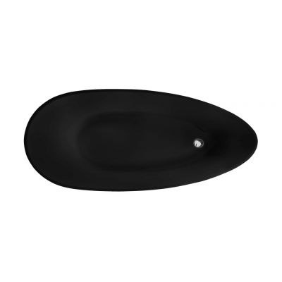 Besco Goya Black XS wanna wolnostojąca 142x62 cm owalna czarna WMD-140-GB Besco Goya Black XS wanna wolnostojąca 142x62 cm owalna czarna WMD-140-GB