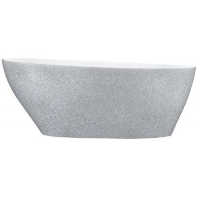Besco Goya Glam XS wanna wolnostojąca 160x70 cm owalna biała/srebrna WMD-160-GS Besco Goya Glam XS wanna wolnostojąca 160x70 cm owalna biała/srebrna WMD-160-GS