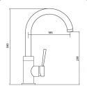 Besco Illusion I bateria umywalkowa czarny mat BU-II-CZ