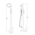 Besco Modern II bateria wannowa Czarny Mat BW-MI-CZ