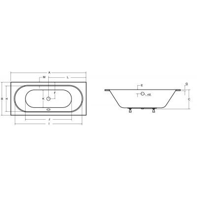 Besco Vitae Slim wanna prostokątna 160x75 cm biała WAV-160-SL Besco Vitae Slim wanna prostokątna 160x75 cm biała WAV-160-SL