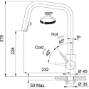 Z kodem LATO -7% !!! FRANKE Studio KUBUS Pull-Out Spray Bateria Kuchenna stal 115.0529.207