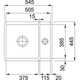 Franke Studio Kubus Zlew Ceramiczny KBK 160 Fraceram Czarny Mat 126.0442.602