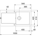  Franke Studio Maris Zlew Ceramiczny MRK 611-100 Fraceram Onyx 124.0379.965