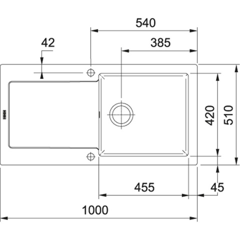  Franke Studio Maris Zlew Ceramiczny MRK 611-100 Fraceram Onyx 124.0379.965