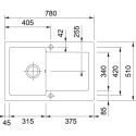 Franke Studio Maris Zlew Ceramiczny MRK 611-78 Fraceram Onyx 124.0442.563