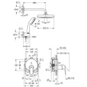 Grohe Eurosmart Cosmopolitan zestaw prysznicowy z deszczownicą chrom 25219001