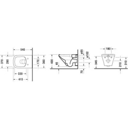 Duravit DuraStyle zestaw miska + deska wolnoopadająca 45510900A1