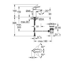 GROHE BauEdge Bateria umywalkowa 23328000