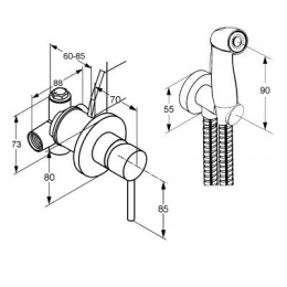 Kludi Bozz zestaw higieniczny - komplet 389990576