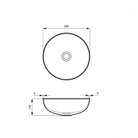 Massi Molis Umywalka Stawiana na Blat 38 cm Różowy MSU-0013-MS Massi Molis Umywalka Stawiana na Blat 38 cm Różowy MSU-0013-MS