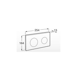 ROCA DUPLO ONE PL10 - PRZYCISK PODWÓJNY CHROM - A890189001