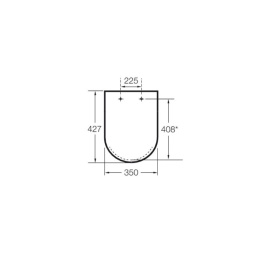 ROCA GAP SQUARE COMPACTO - DESKA SLIM WOLNOOPADAJĄCA DUROPLAST BIAŁY - A801732001