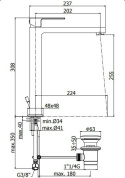 Paffoni Effe bateria umywalkowa z korkiem chrom EL081KCR