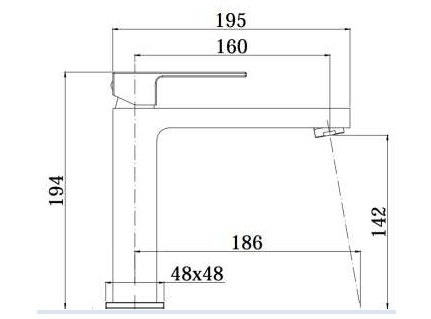 Paffoni Elle Bateria umywalkowa XL z korkiem kolor czarny mat EL074KNO Paffoni Elle Bateria umywalkowa XL z korkiem kolor czarny mat EL074KNO