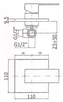 Paffoni Elle bateria natryskowa podtynkowa chrom EL010CR