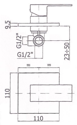 Paffoni Elle bateria natryskowa podtynkowa chrom EL010CR