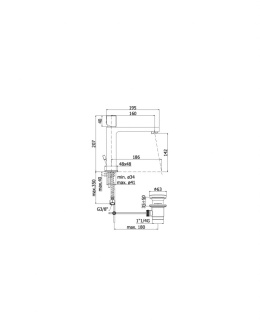 Paffoni Elle bateria umywalkowa XL, z korkiem automatycznym chrom ELX074KCR