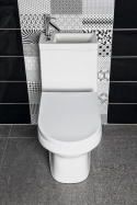 Aqualine HYGIE kompakt WC z umywalką i deską WC , tylny/dolny odpływ PB104