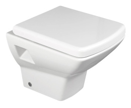 Aqualine SOLUZIONE miska WC wisząca 35x50,5cm z prysznicem bidetowym, białe 10SZ02002DL