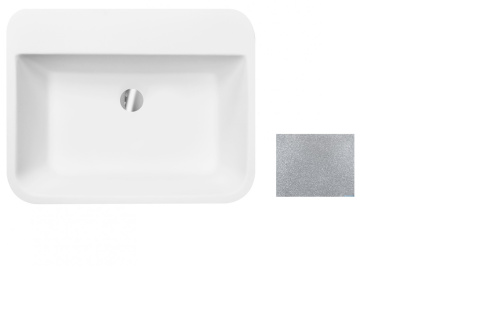 Besco Assos S-line Glam Umywalka Nablatowa Srebrno-Biała UMD-A-NBS Besco Assos S-line Glam Umywalka Nablatowa Srebrno-Biała UMD-A-NBS