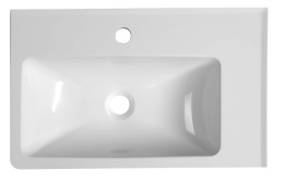 Sapho ARANA umywalka narożna kompozytowa 56x11x35cm, biała, prawa AN056