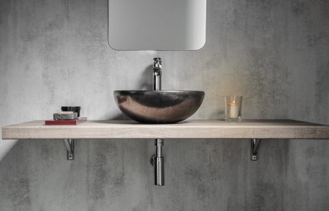 Sapho ATTILA umywalka nablatowa ceramiczna 42,5 cm, metaliczna miedź DK010 Sapho ATTILA umywalka nablatowa ceramiczna 42,5 cm, metaliczna miedź DK010