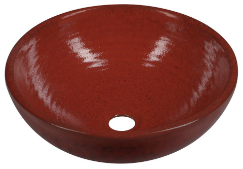 Sapho ATTILA umywalka nablatowa ceramiczna, średnica 44cm, pomidorowa DK003 Sapho ATTILA umywalka nablatowa ceramiczna, średnica 44cm, pomidorowa DK003