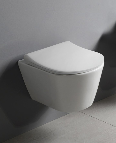 Sapho AVVA WC wiszące z prysznicem bidetowym, Rimless, 35,5x53 cm, biały 100312 Sapho AVVA WC wiszące z prysznicem bidetowym, Rimless, 35,5x53 cm, biały 100312