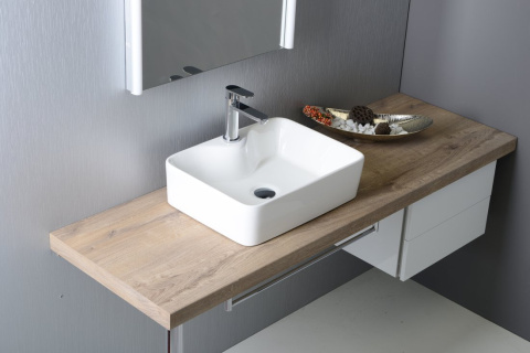 Sapho BALENA umywalka ceramiczna nablatowa 48x13,5x37 cm BH7013