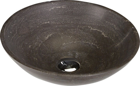 Sapho BLOK 1 umywalka kamienna, średnica 40cm, ciemny kamień matowy 2401-02 Sapho BLOK 1 umywalka kamienna, średnica 40cm, ciemny kamień matowy 2401-02