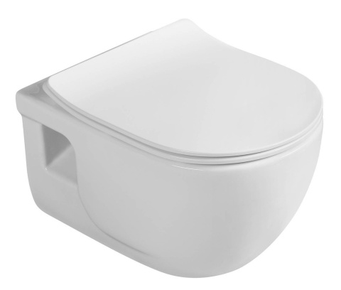 Sapho BRILLA WC wiszące z prysznicem bidetowym, Rimless, 36,5x53 cm, biały 100612 Sapho BRILLA WC wiszące z prysznicem bidetowym, Rimless, 36,5x53 cm, biały 100612