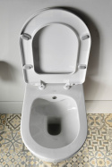 Sapho BRILLA WC wiszące z prysznicem bidetowym, Rimless, 36,5x53 cm, biały 100612