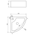 Sapho GYNT umywalka ceramiczna narożna 33x13x33 cm AR154