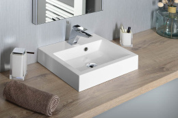 Sapho ORINOKO umywalka nablatowa kompozytowa 42x36cm, biała OR042