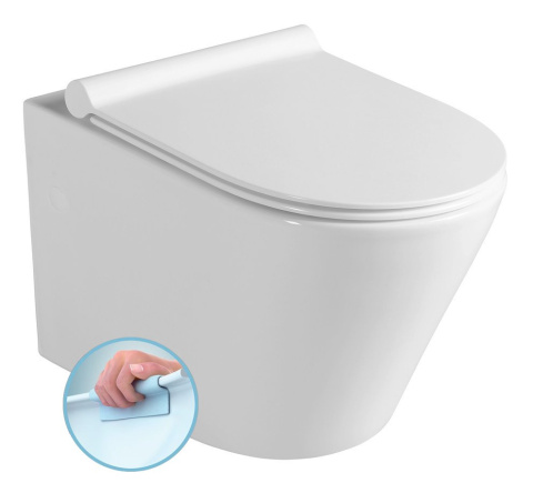 Sapho PACO WC wiszące, Rimless, deska WC, 36x53 cm, biały PZ1012R Sapho PACO WC wiszące, Rimless, deska WC, 36x53 cm, biały PZ1012R