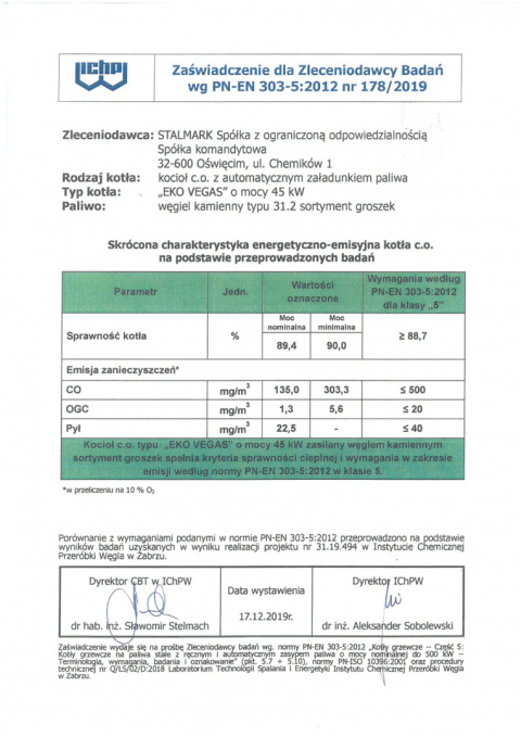 Stalmark EKO VEGAS Kocioł Pelletowy 45 kW Stalmark EKO VEGAS Kocioł Pelletowy 45 kW
