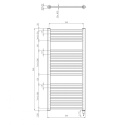 Aqualine DIRECT-E grzejnik elektryczny 600x960 mm, 400W, biały ILE96T