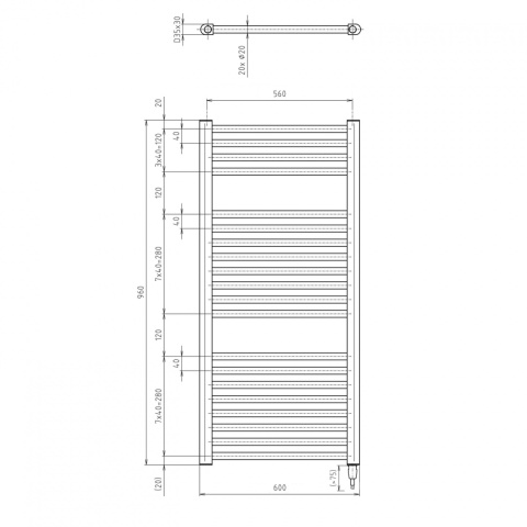 Aqualine DIRECT-E grzejnik elektryczny 600x960 mm, 400W, biały ILE96T Aqualine DIRECT-E grzejnik elektryczny 600x960 mm, 400W, biały ILE96T