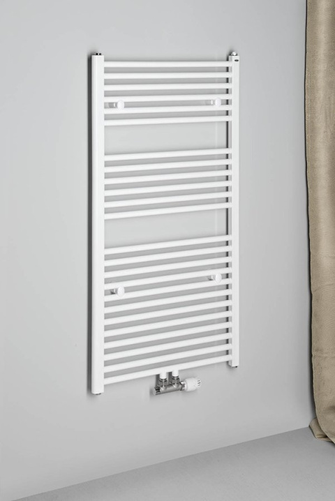 Aqualine DIRECT Grzejnik łazienkowy, zasilanie centralne, 450x986 mm, 415 W, biały ELM94